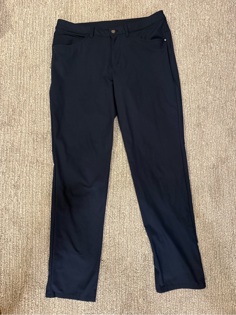 Lululemon ABC 5 Pocket Pants Men’s 34 True Navy Warpstreme Stretch Casual Golf
